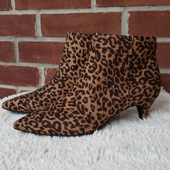 leopard print kitten heel boots